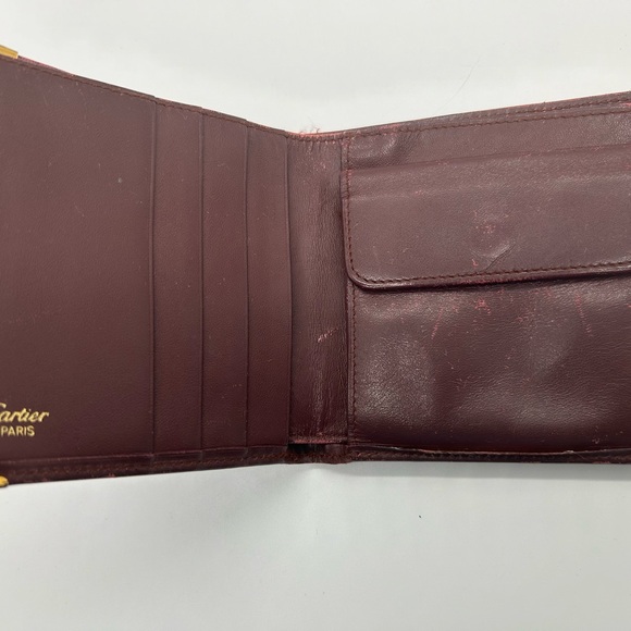 Cartier men’s bi fold wallet leather vintage - Picture 5 of 8